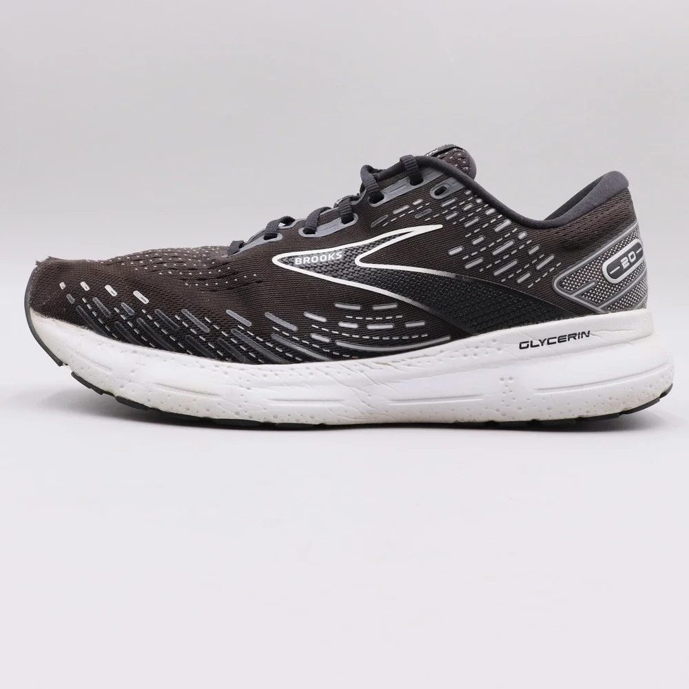 Brooks Glycerin 20 Mens Size 14D US Black White Running Shoes 1103821D059